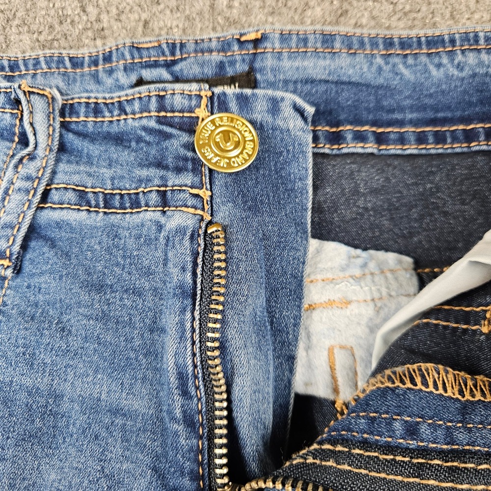True Religion Denim Cargo SN Straight Jeans Medium Tide Wash 600325R4 Sz 29 NWT - Picture 4 of 14